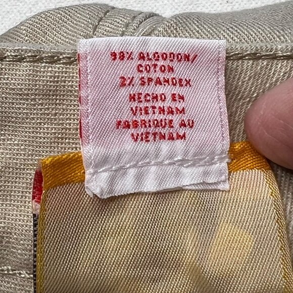 Ruby Rd Wide Leg Denim Chino Sand Beige Pants 8 (33x31) NWT - Picture 13 of 16